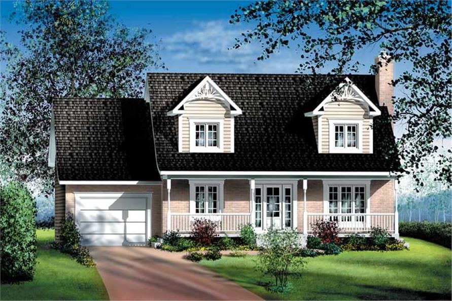 Cape Cod House Plan 4 Bedrms 1 0 Batj 1 564 Sq Ft Plan 157 1618