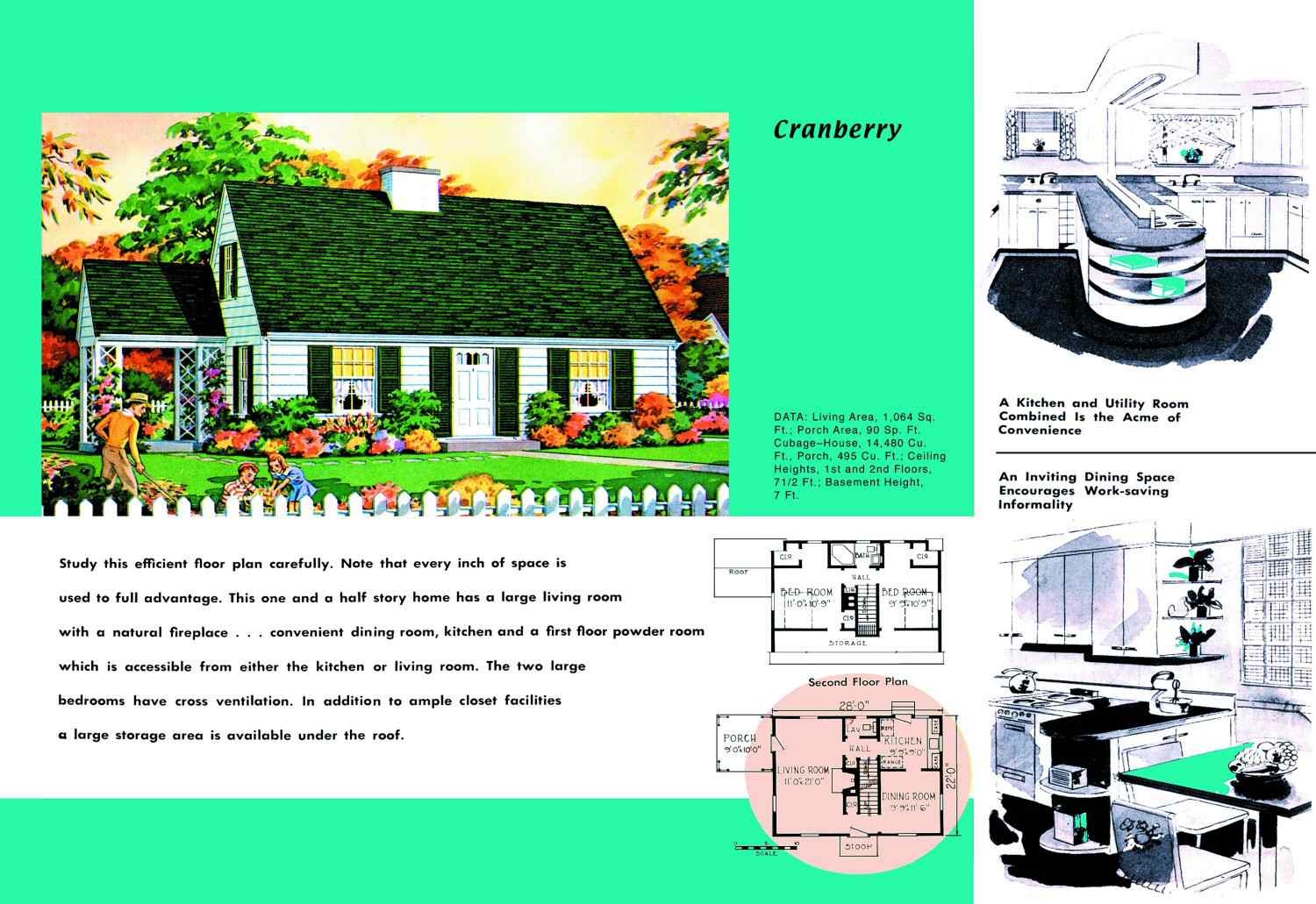 Cape Cod House Plans 1950s America Style