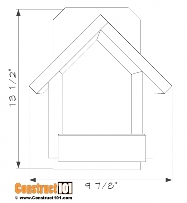 Cardinal Nesting Shelter Birdhouse Plans Construct101