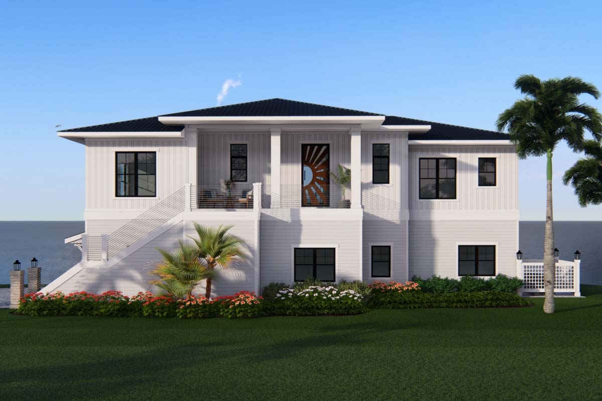 Coastal Contemporary House Plan With Two Flex Rooms 4306 Sq Ft