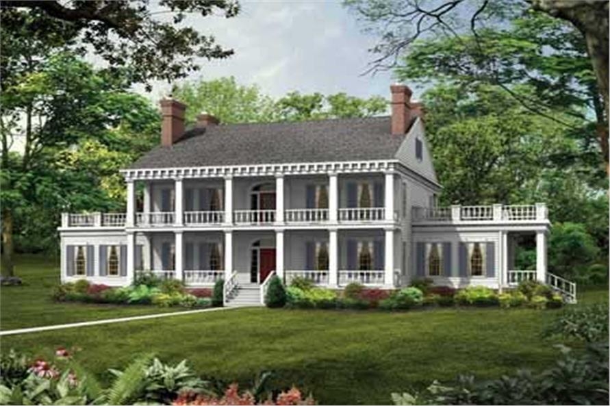 Colonial Plantation Style House Plan 137 1375