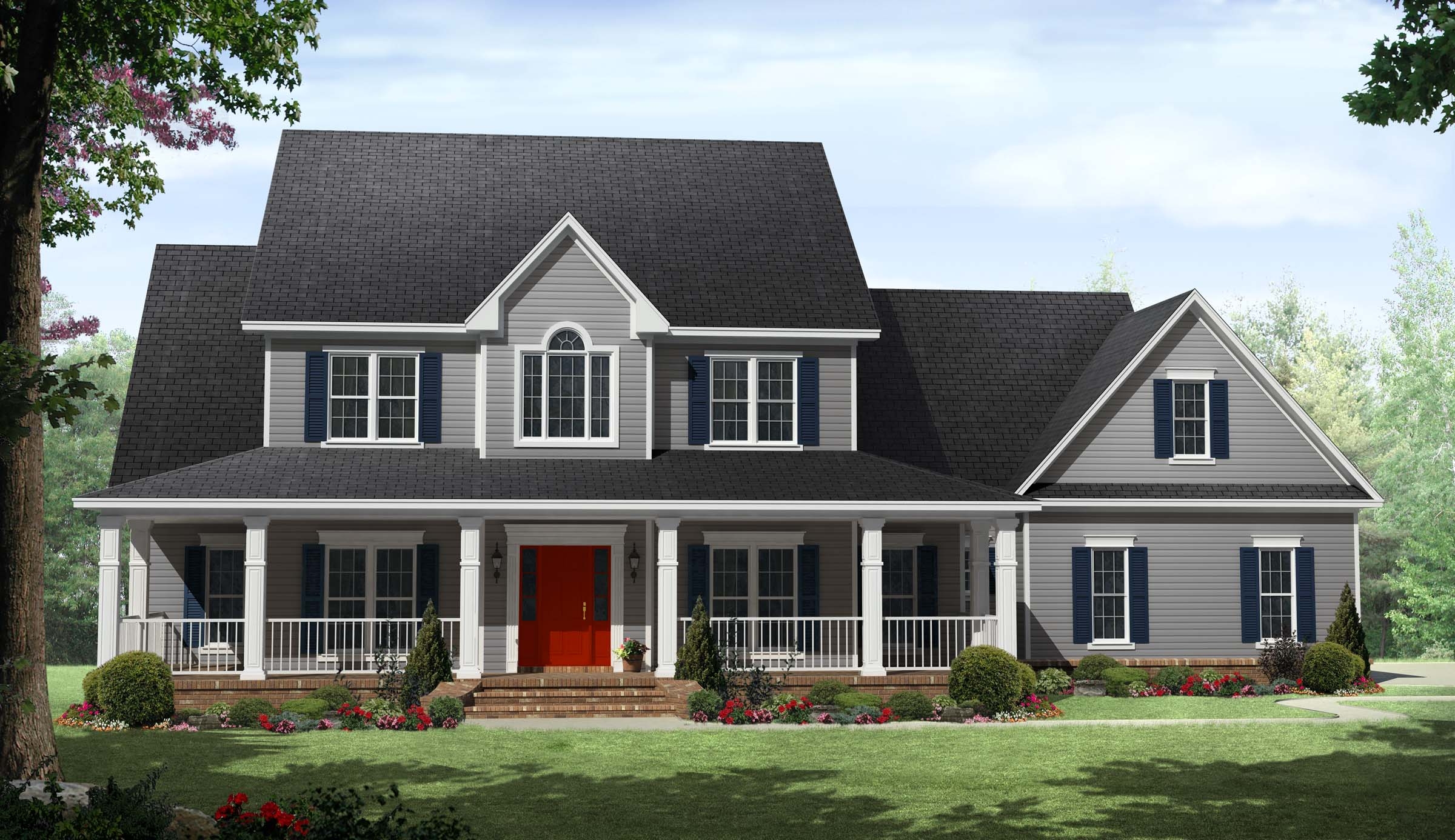 Country Two Story Home With Wrap Around Porches SDL Custom Homes