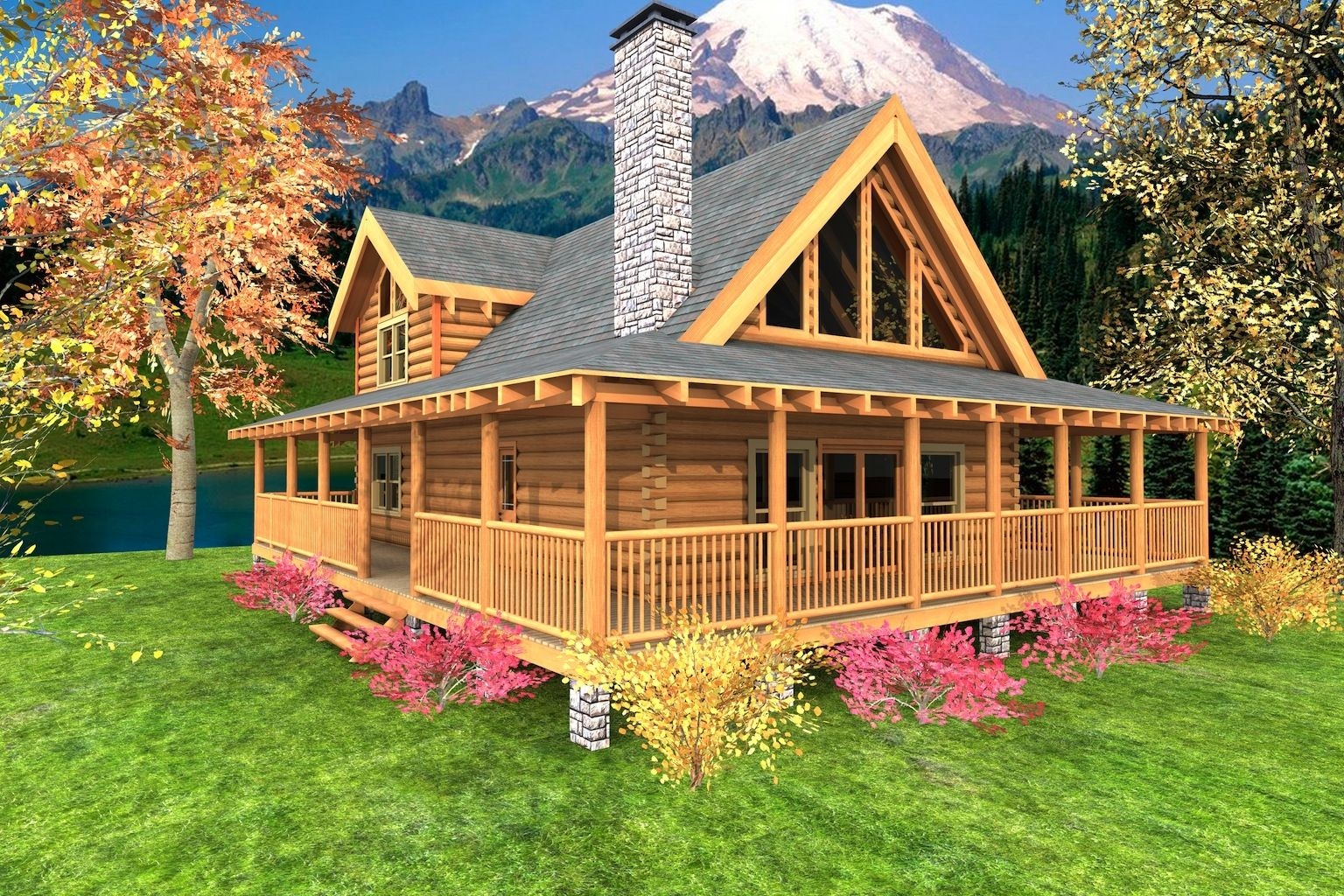 Cozy One Story Farmhouse With Wrap Around Porch Rustic House Plans