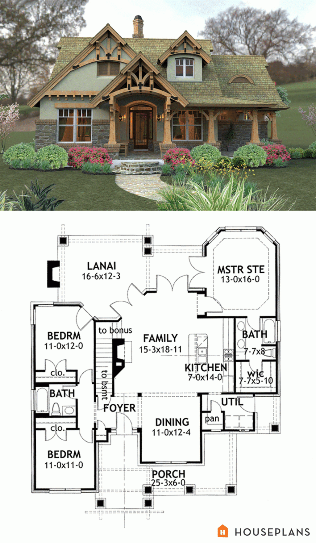 Craftsman Style House Plan 3 Beds 2 Baths 1421 Sq Ft Plan 120 174 