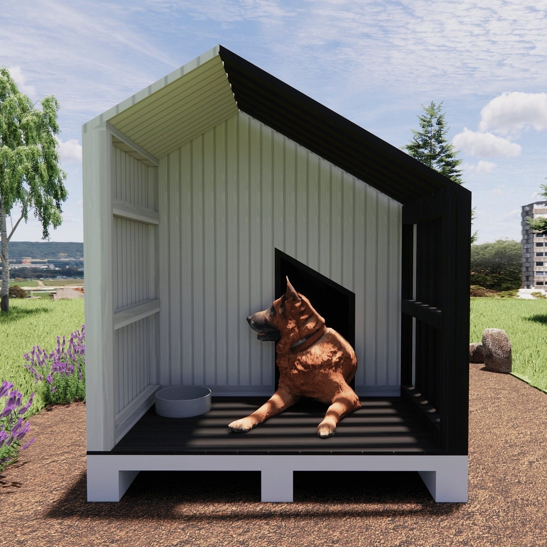 Dog House Plans PDF Step by step DIY Build Guide 3D Architectural
