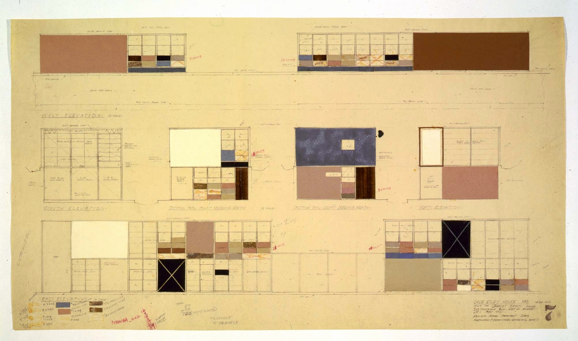 Eames house plan luxury eames house drawings by charles and ray eames