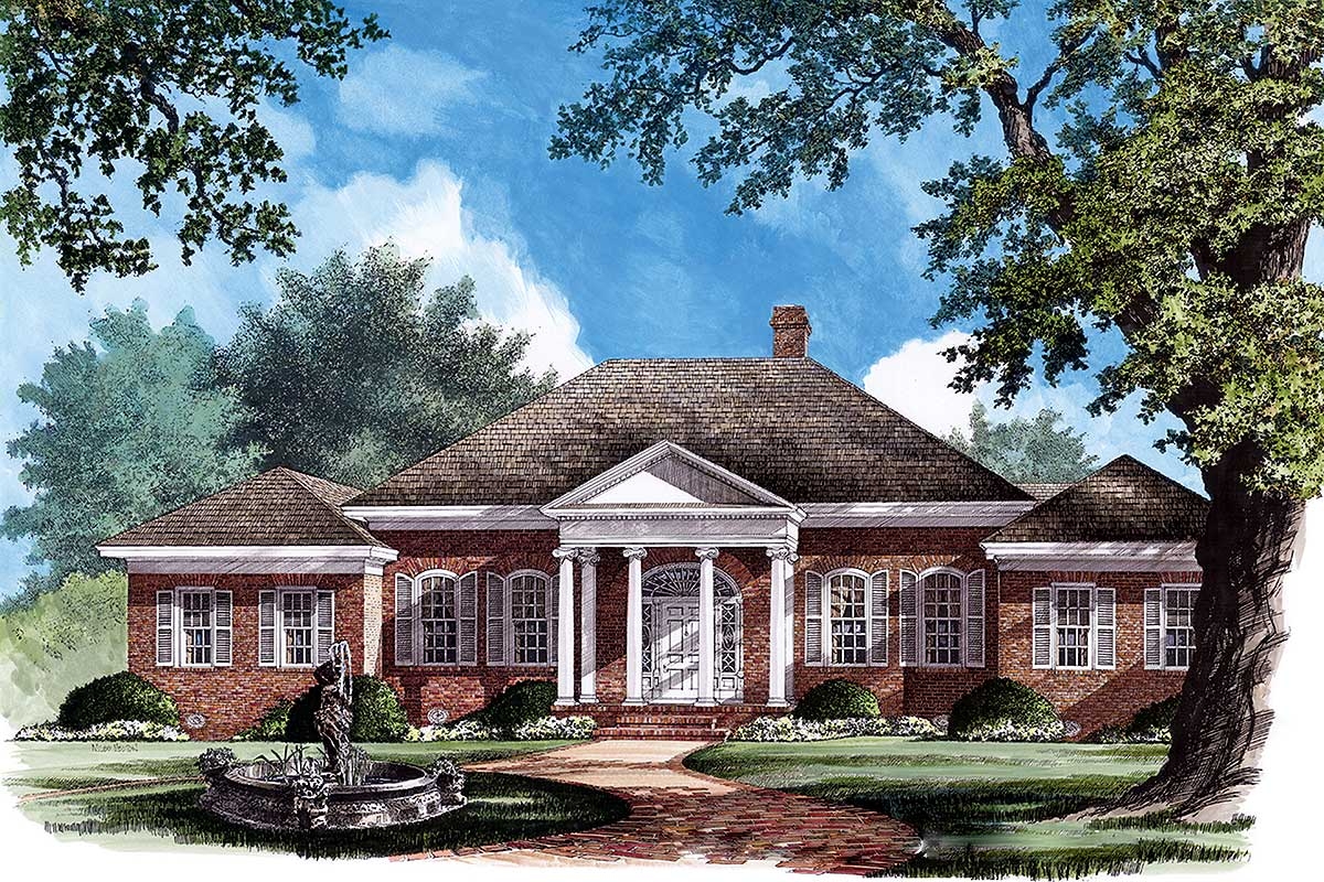 Elegant Georgian Home Plan 32472WP Architectural Designs House Plans