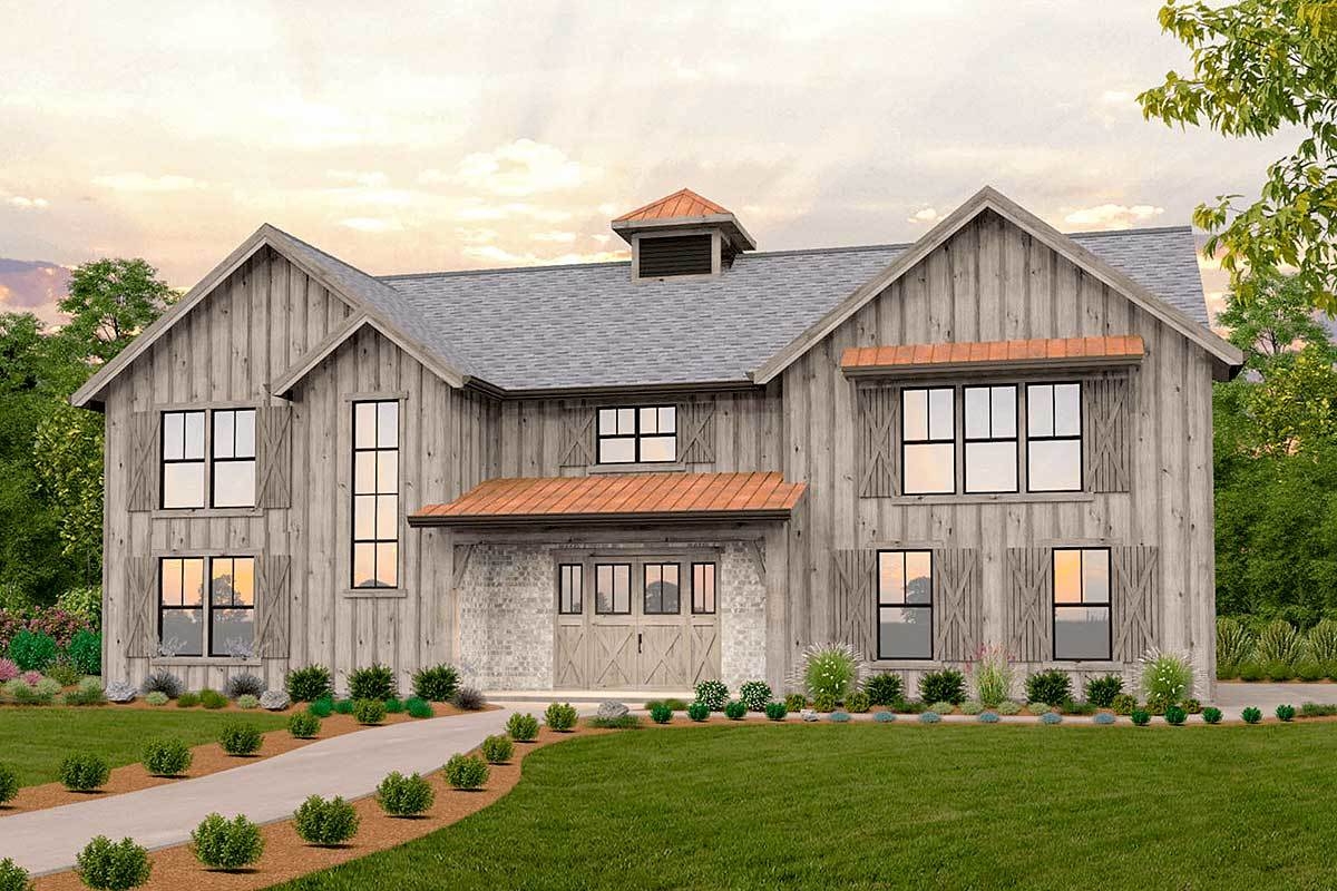 Exclusive Multi Generational Home Plan With Apartment Over Garage 