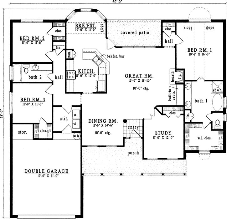 Exploring House Plans 2000 Sq Ft One Level House Plans
