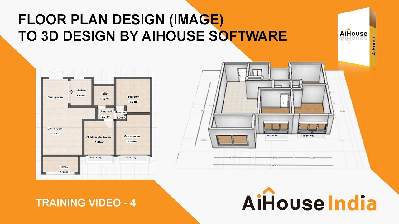 Floor Plan Design Image To 3D Design By AiHouse Software Training 