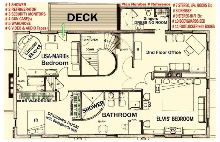 Floor Plan Of The Upstairs At Graceland Graceland Graceland Elvis 