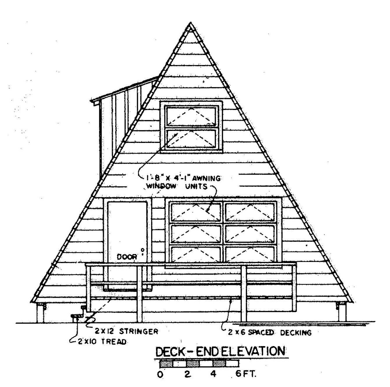 Free A Frame House Plan With Deck