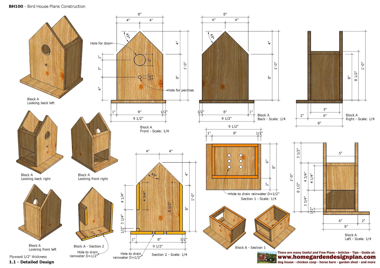 Free Printable Bird House Plans