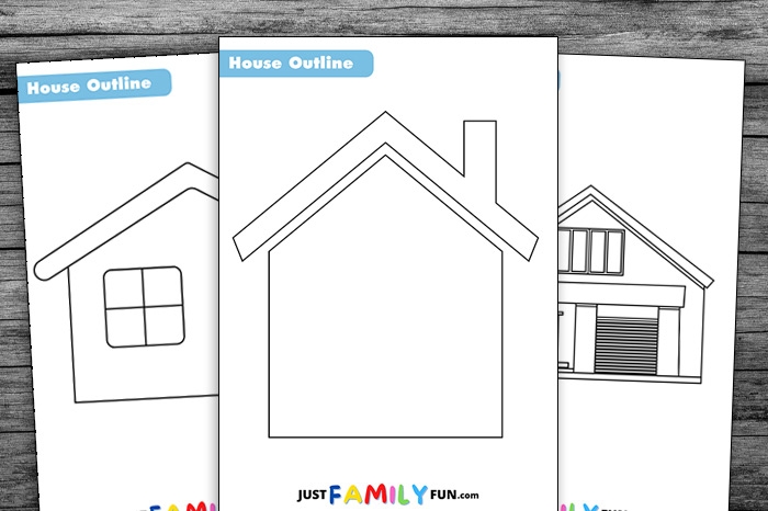 Free Printable House Outline Just Family Fun