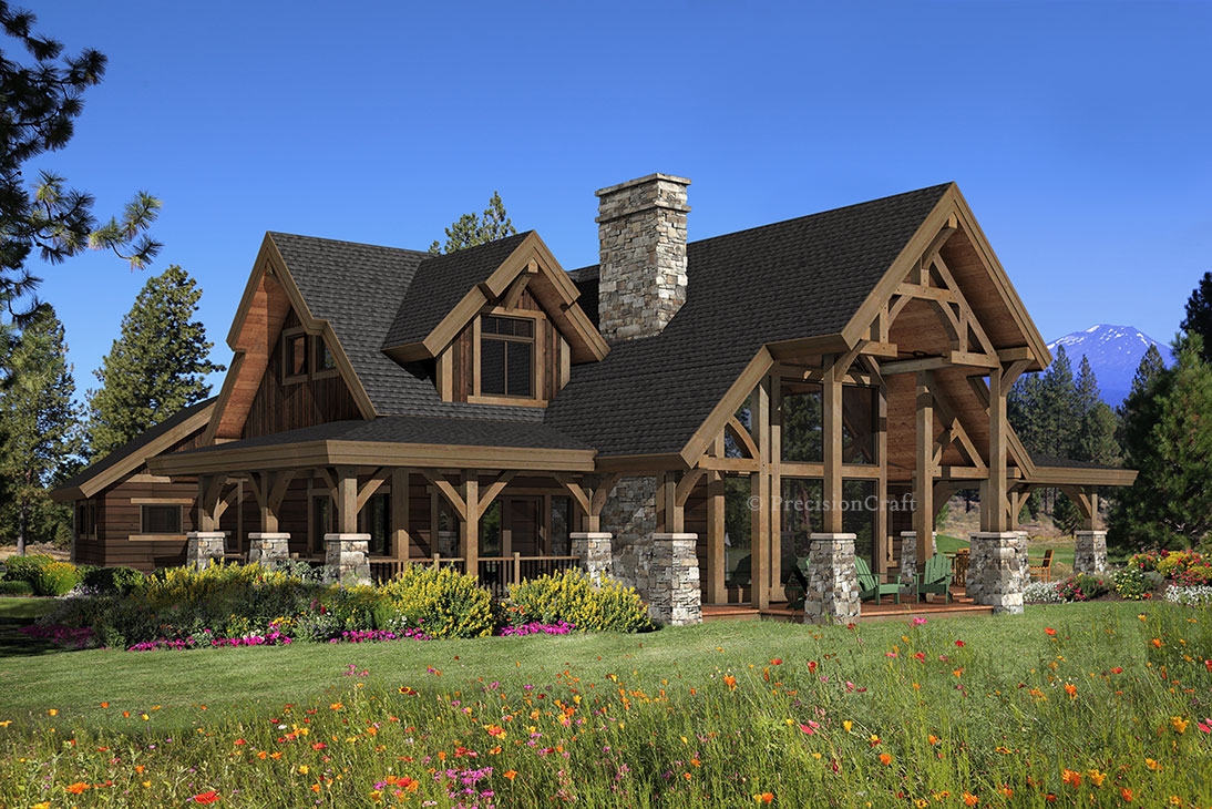 Hawksbury Timber Home Plan By PrecisionCraft Log Timber Frame Homes