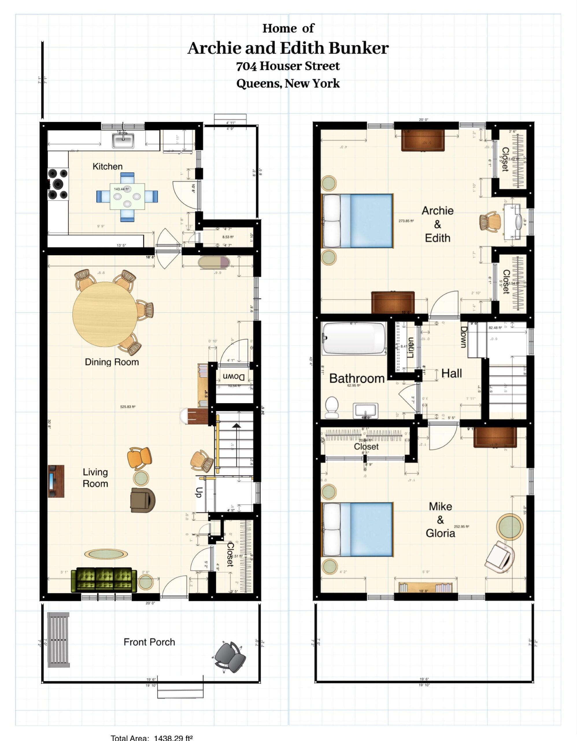 Home Of Archie And Edith Bunker R floorplan