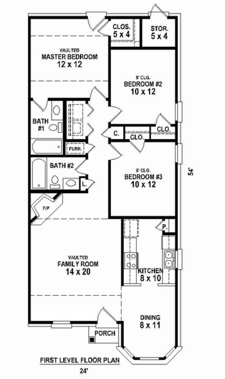 House Plan 053 02579 Traditional Plan 1 153 Square Feet 3 Bedrooms