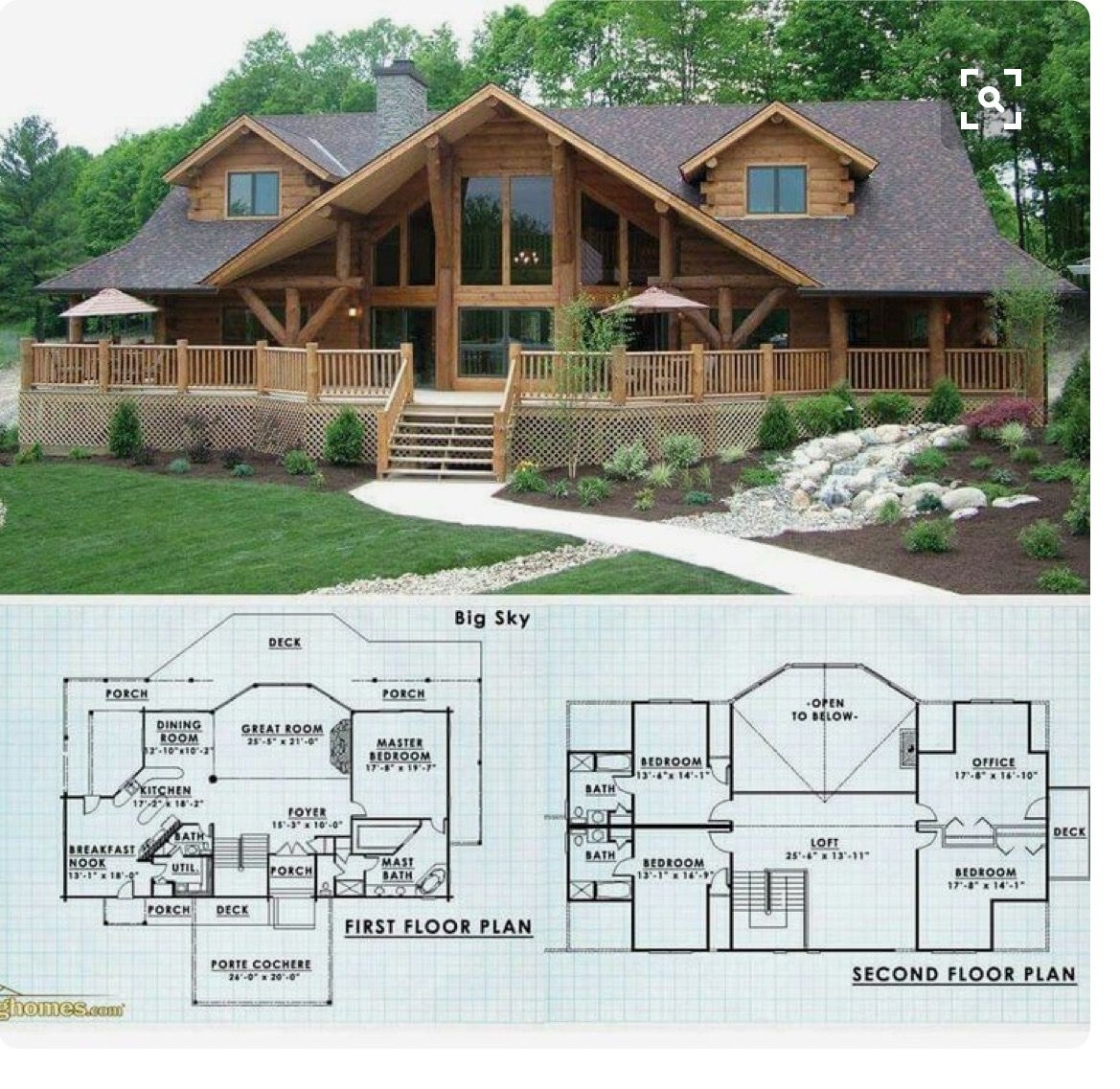 Log Cabin Floor Plans With Garage Lotstorm