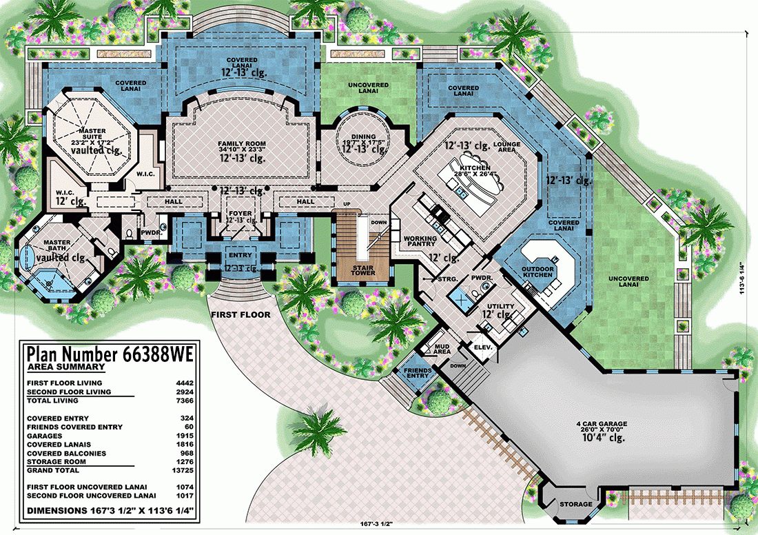 Luxury New American House Plan With Two Master Suites And An Elevator 