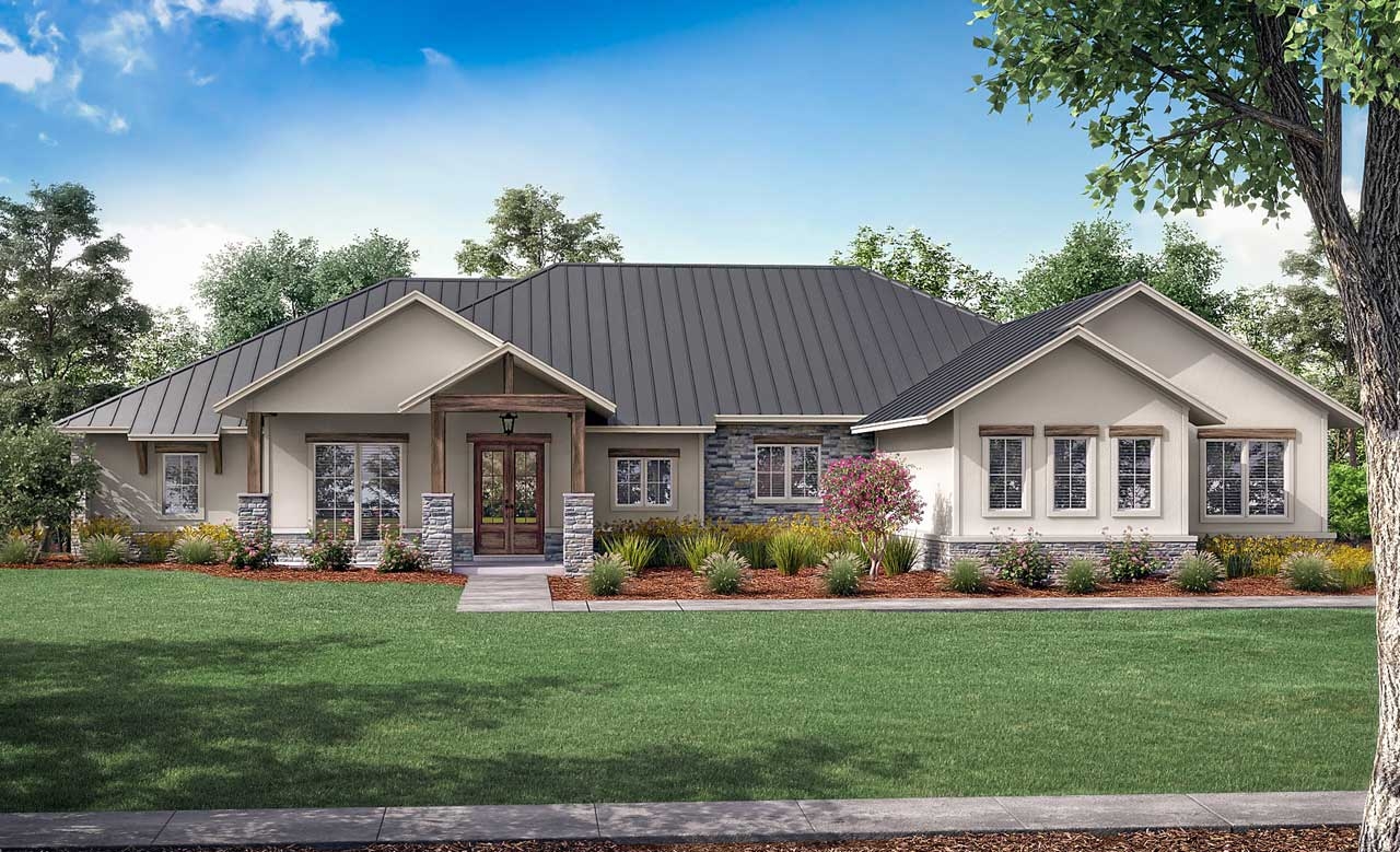 Modern farmhouse House Plan 3 Bedrooms 3 Bath 2974 Sq Ft Plan 50 427