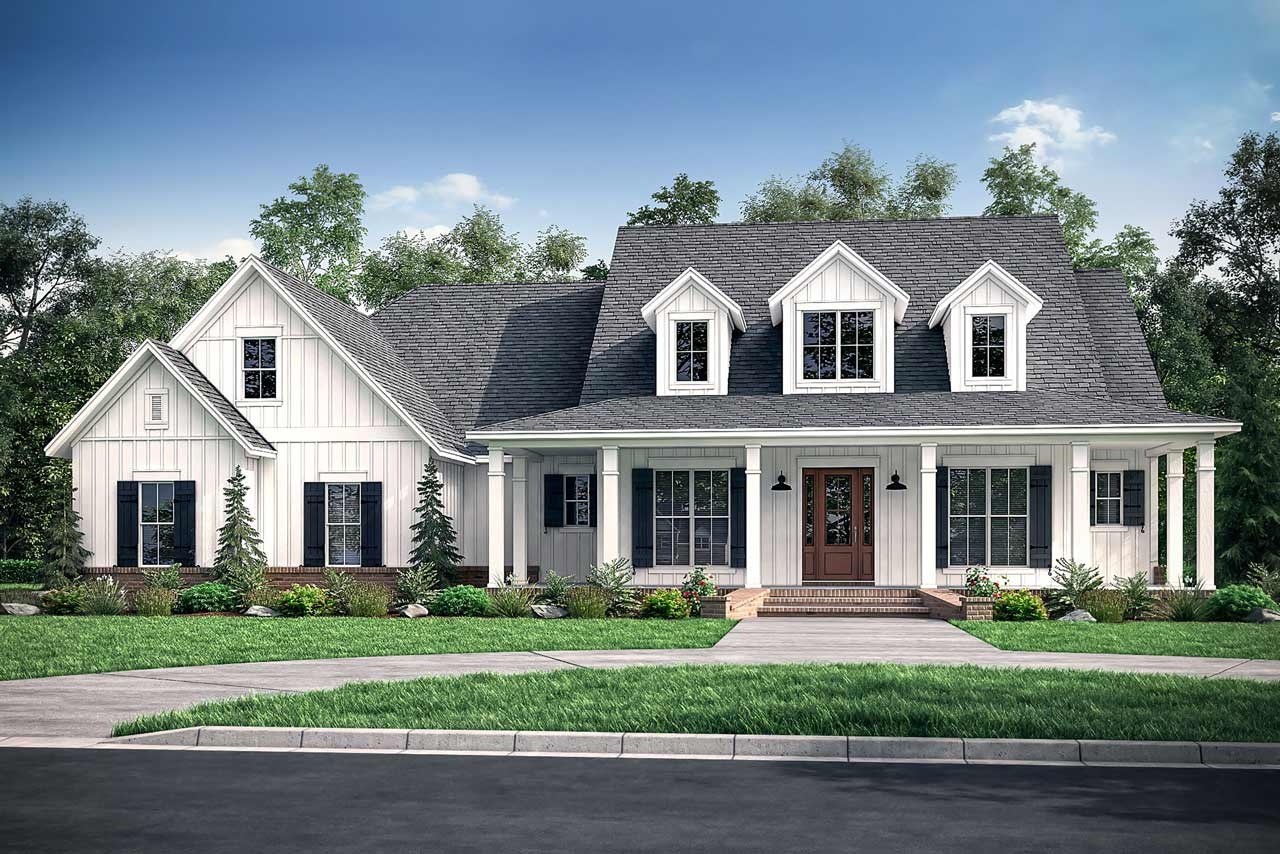Modern farmhouse House Plan 4 Bedrooms 3 Bath 2926 Sq Ft Plan 50 283