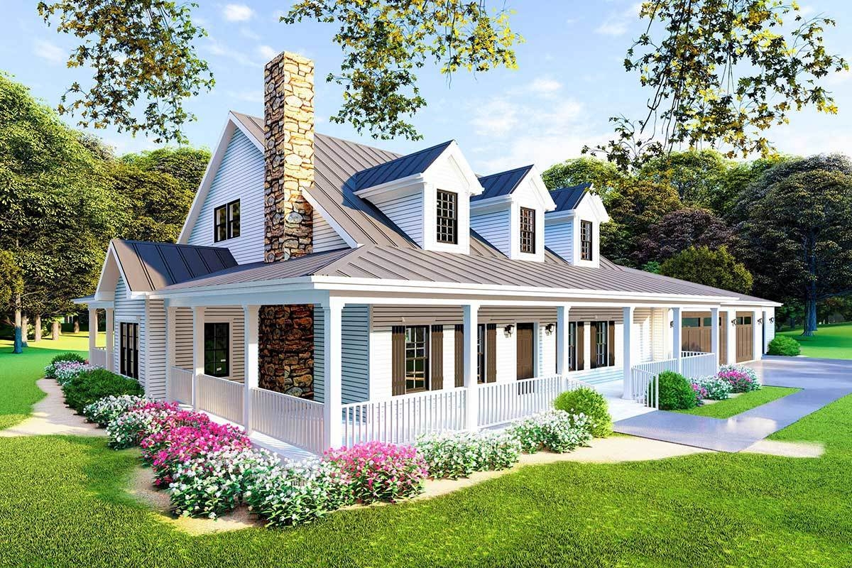 Modern Farmhouse Plan With In Law Suite 70607MK Architectural