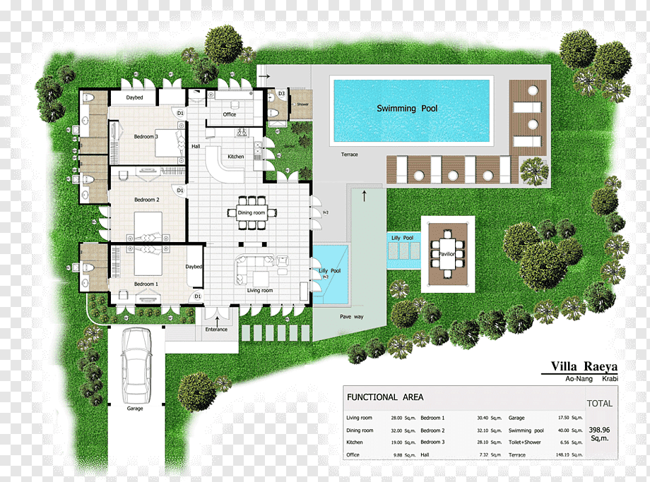 Modern Villa Pool Floor Plan