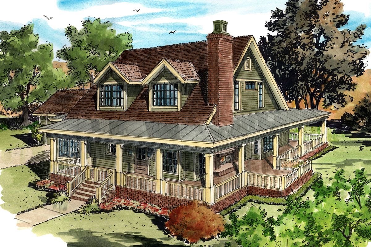 Plan 12954KN Classic Country Farmhouse House Plan Country Farmhouse 