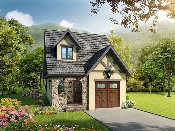 Plan 24610 2 Bedroom 2 5 Bath House Plan With 1 car Garage