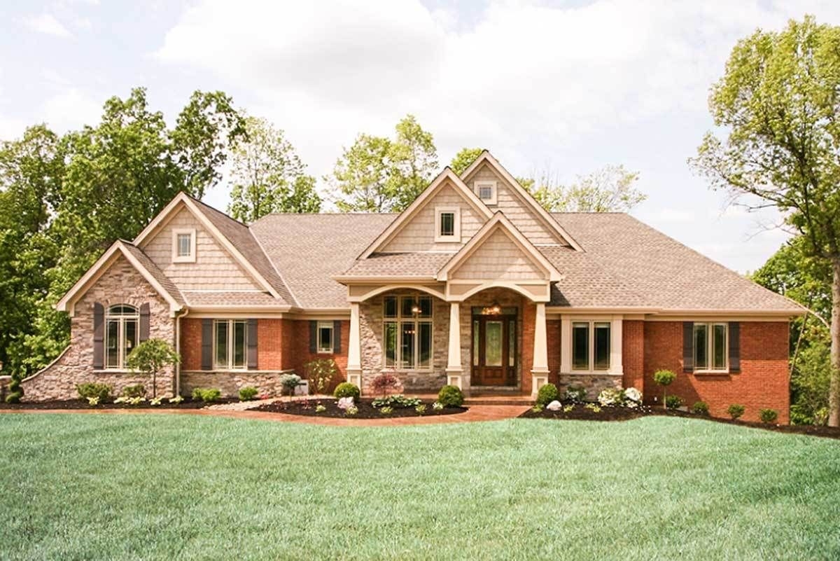 Plan 39068ST One Story House Plan With Lower Level Expansion Brick 