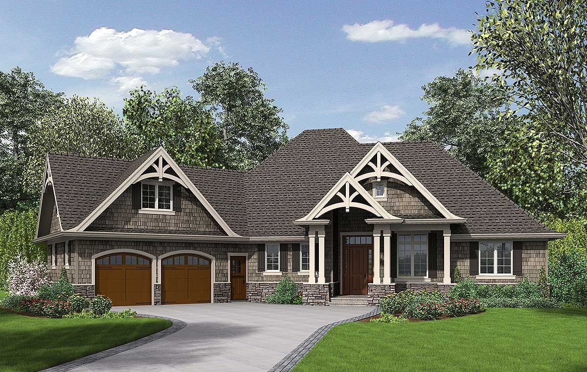 Plan 69533AM 3 Bedroom Craftsman Home Plan Craftsman Style House