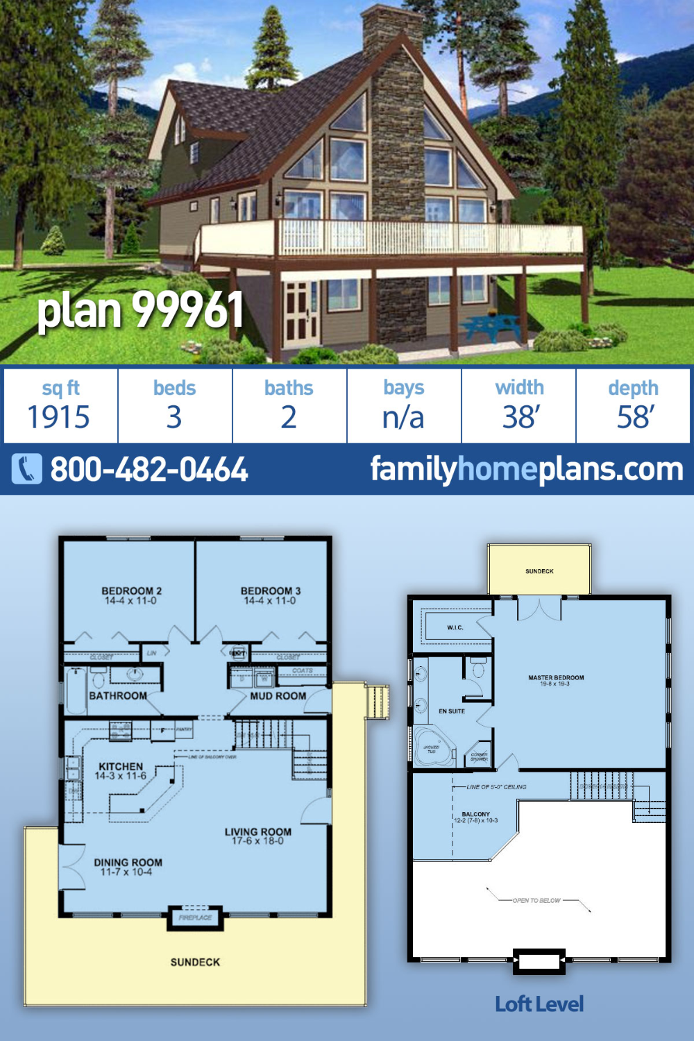 Plan 99961 Sloping Lot House Plan With Walkout Basement Hillside 