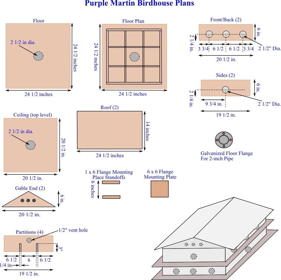 Purple Martin House Plans How To Build A Purple Martin House