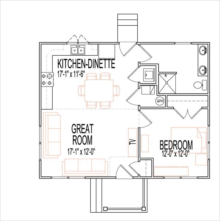 Rustic Craftsman House Floor Plans 1 Story 1 Bedroom 700 Sq Ft 1