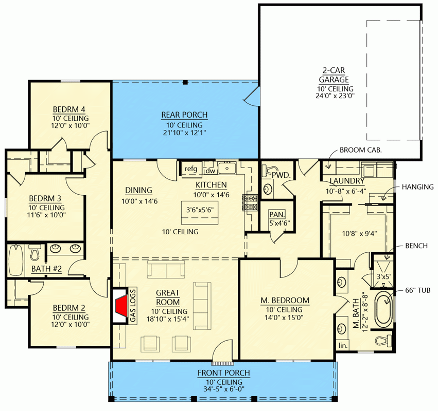 Single Floor House Plans 4 Bedroom Viewfloor co