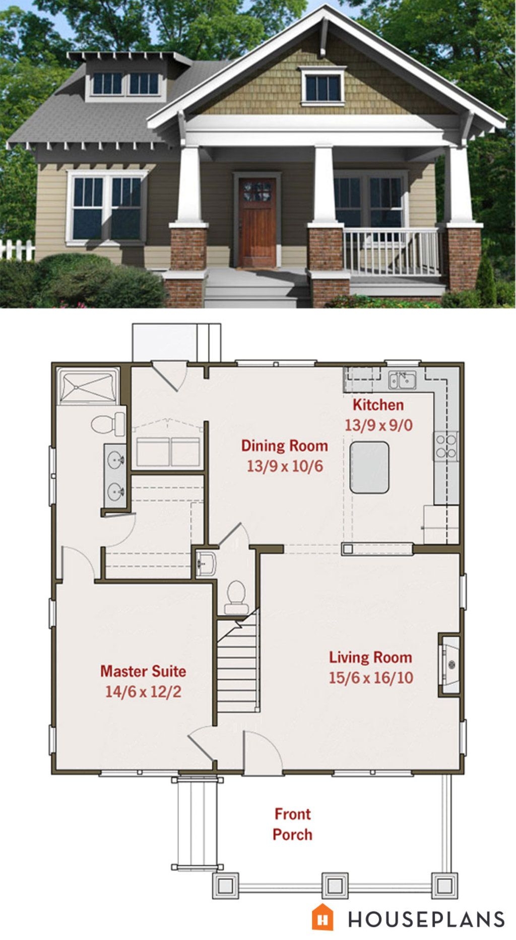 Small Craftsman Bungalow Floor Plan And Elevation Craftsman Bungalow 