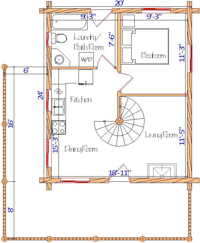 Small House House Plans For 20X24