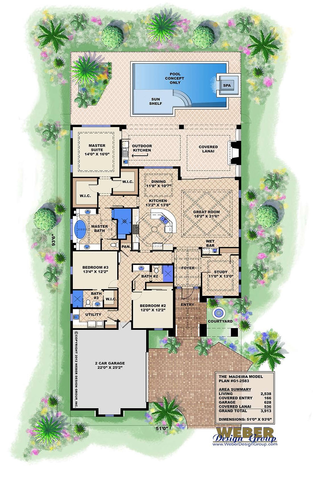 Spanish House Plan 1 Story Coastal Spanish Style Home Floor Plan