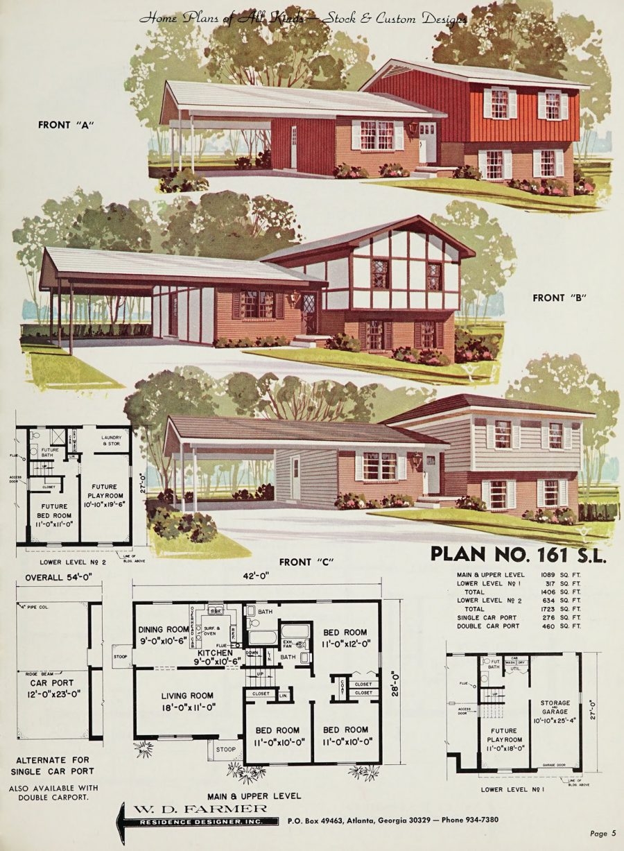 The Most Popular 1970s House Plans Ranch Contemporary Split Levels