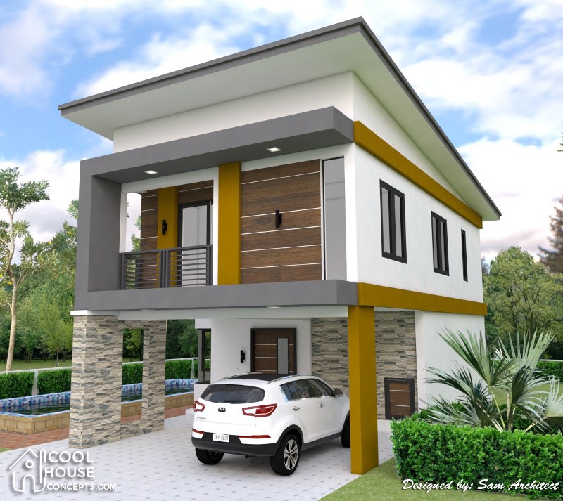 Two Storey House Plan With 3 Bedrooms 2 Car Garage Cool House Concepts