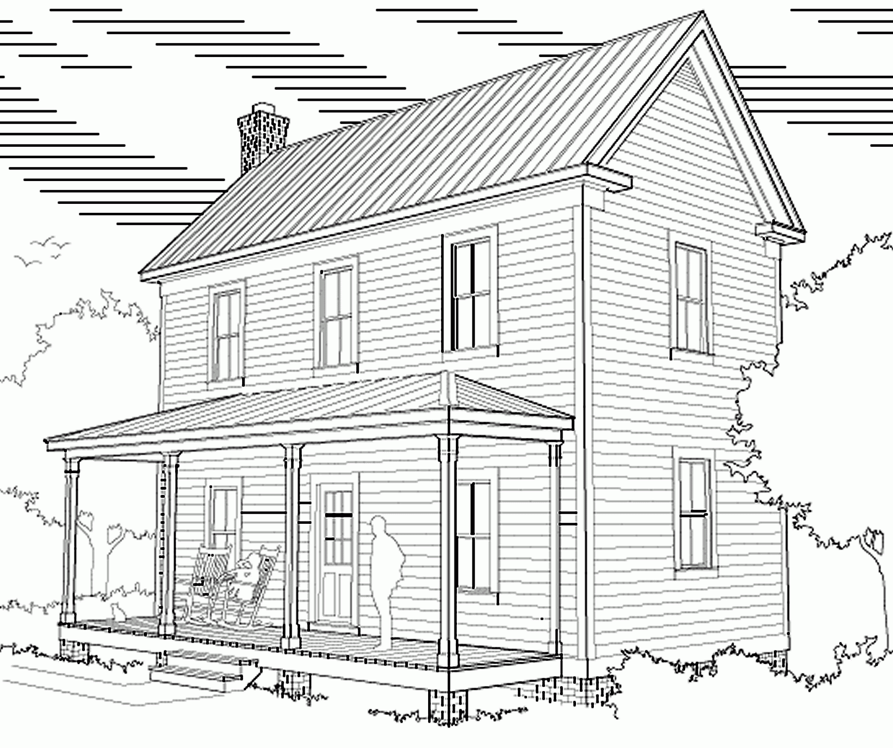Two Story 16 X 32 Virginia Farmhouse House Plans Project Small House