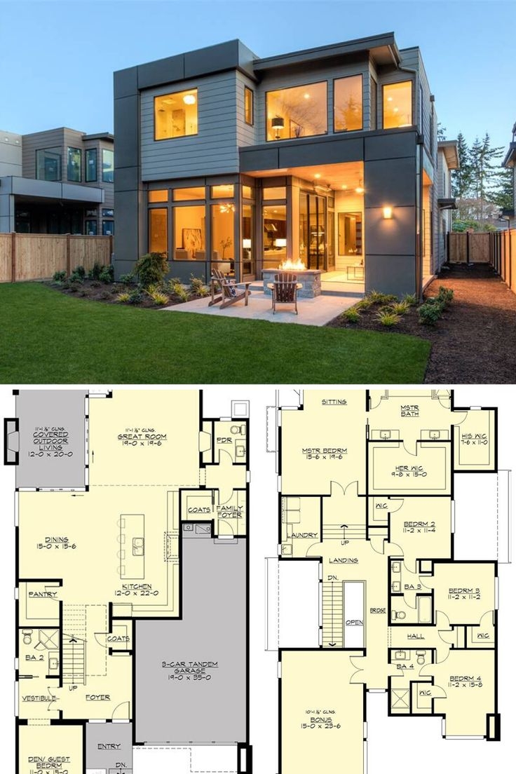 Two Story 4 Bedroom Sunoria Contemporary Style Home Floor Plan Two 