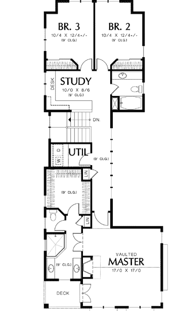 Unique 2 Story Narrow Lot Plan 69090AM Architectural Designs