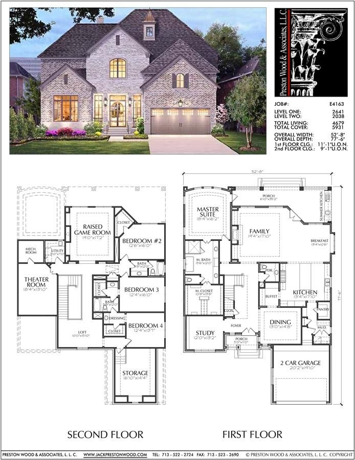 Unique Two Story House Plan Floor Plans For Large 2 Story Homes Desi 