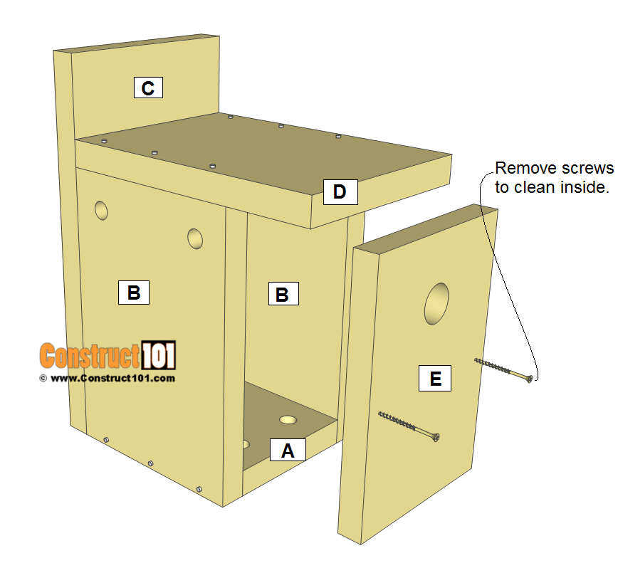 Wren Bird House Plans Easy DIY Project Construct101