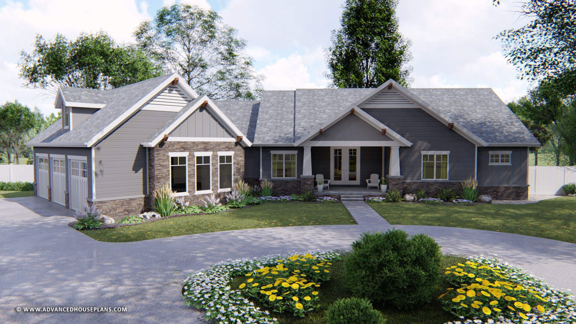 1 Story Craftsman House Plan Bridgetown