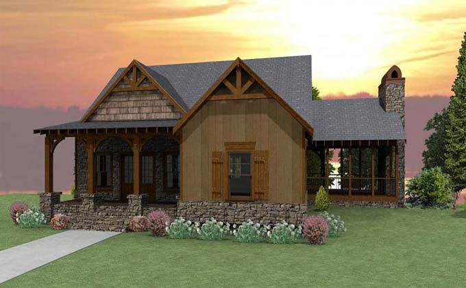 3 Bedroom Craftsman Cottage House Plan With Porches