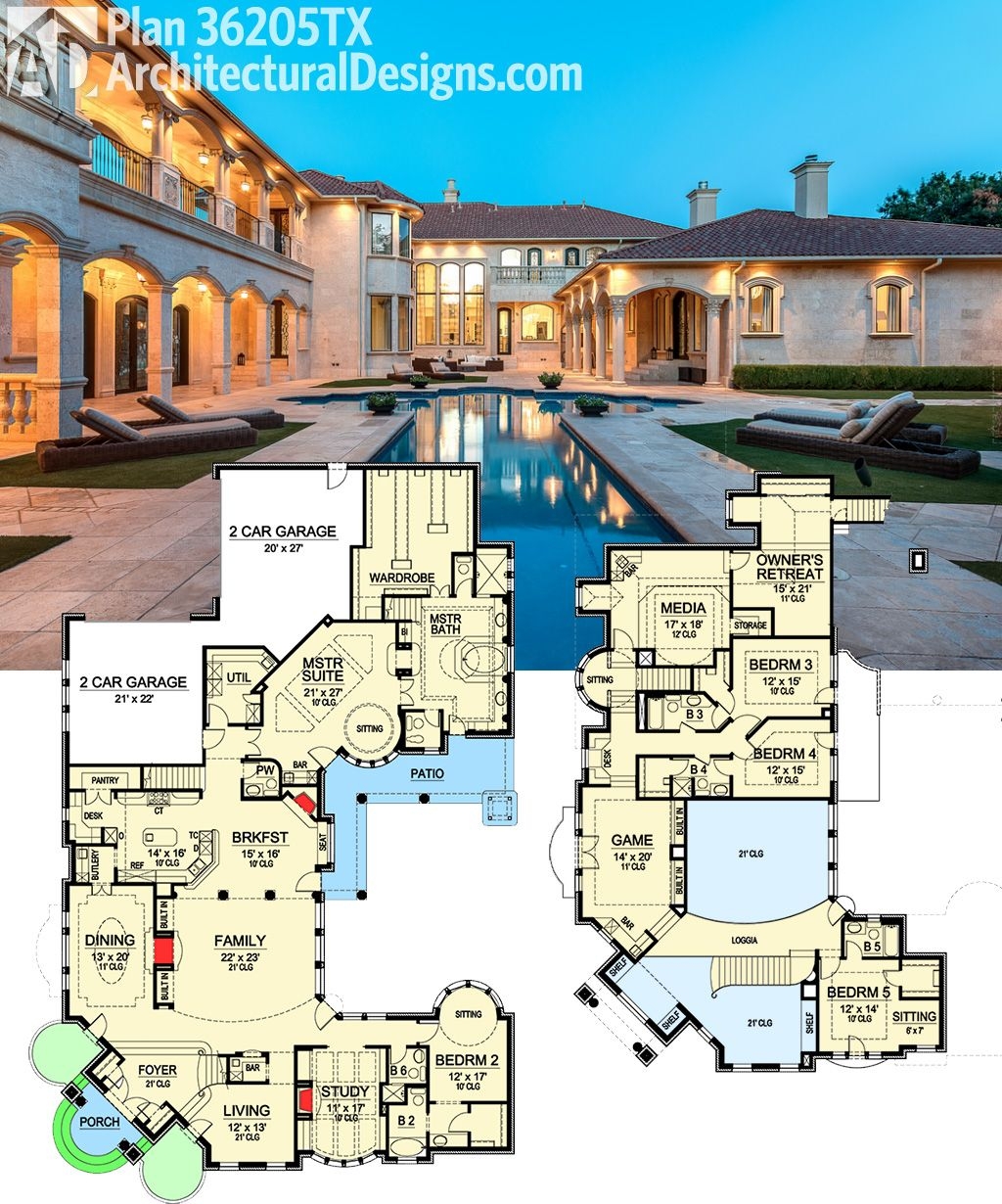 38 Luxury Mansion Plans Ideas