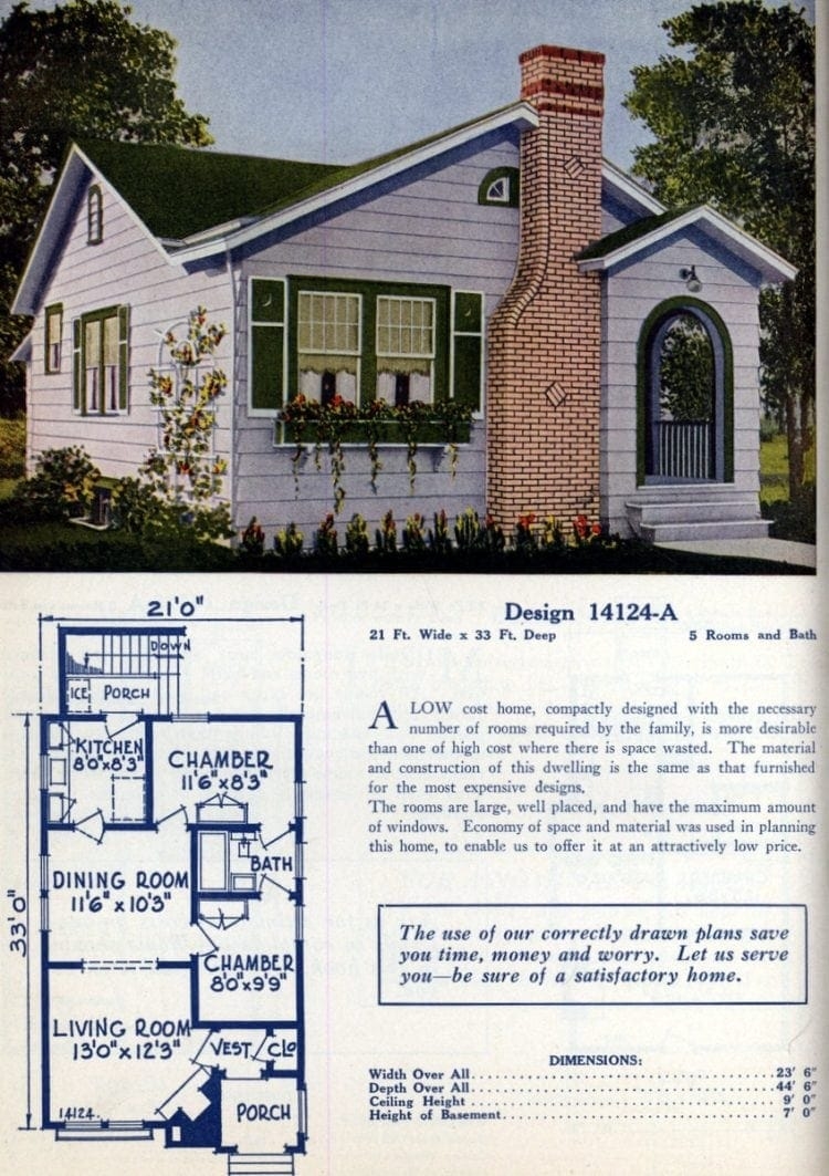 62 Beautiful Vintage Home Designs Floor Plans From The 1920s Click 