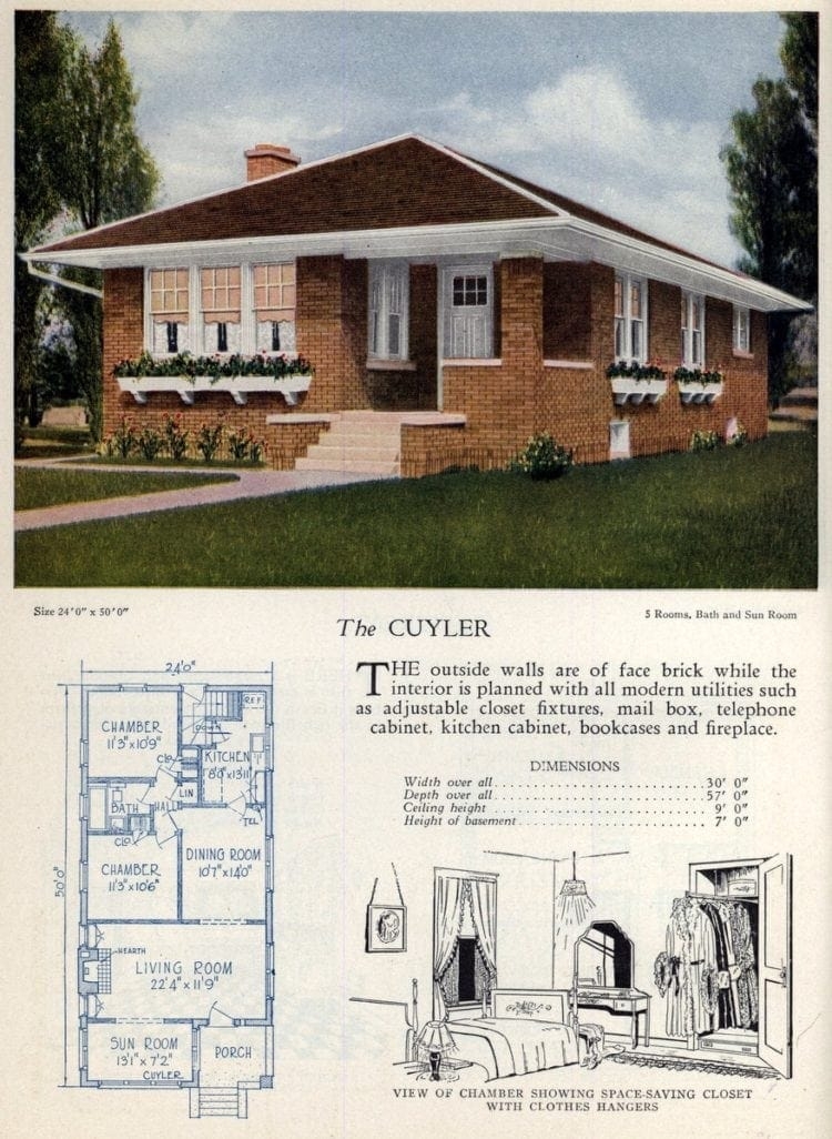 62 Beautiful Vintage Home Designs Floor Plans From The 1920s Click